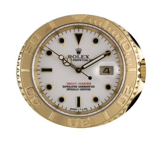 Rolex 18k Yellow Gold O/P White Dial Yac...