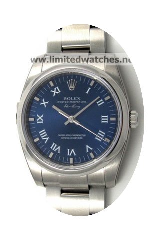 Rolex Air-Kin Mens Steel Watch With Silv...
