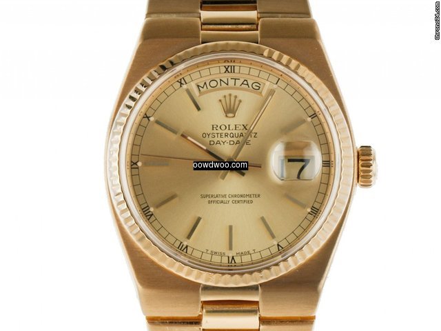 Rolex Day-Date Oysterquartz Gelbgold 36m...