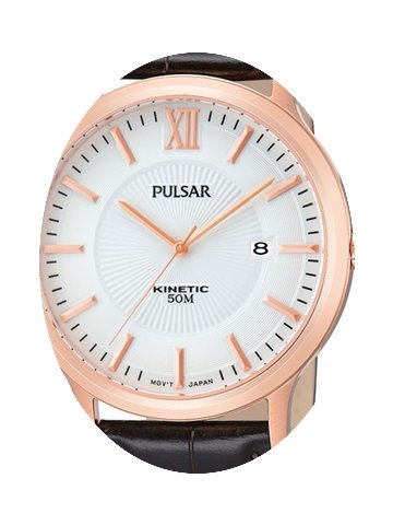 Pulsar PAR184X1 Herrenuhr rosegold braun...