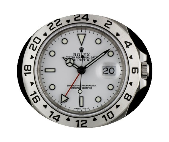 Rolex S/S O/P White Dial Red Hand Explor...