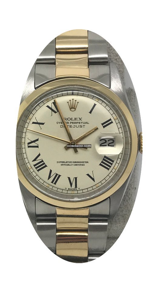 Rolex Datejust 1600 Gold/Steel 36MM Smoo...