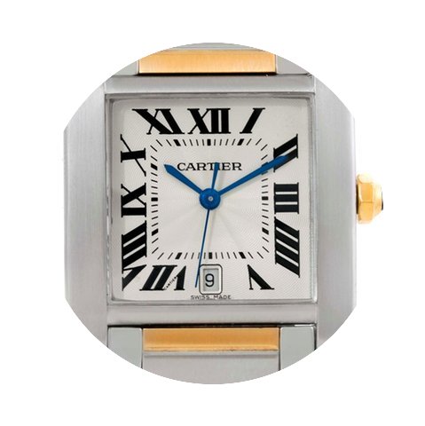Cartier Tank Francaise Large Steel 18k Y...