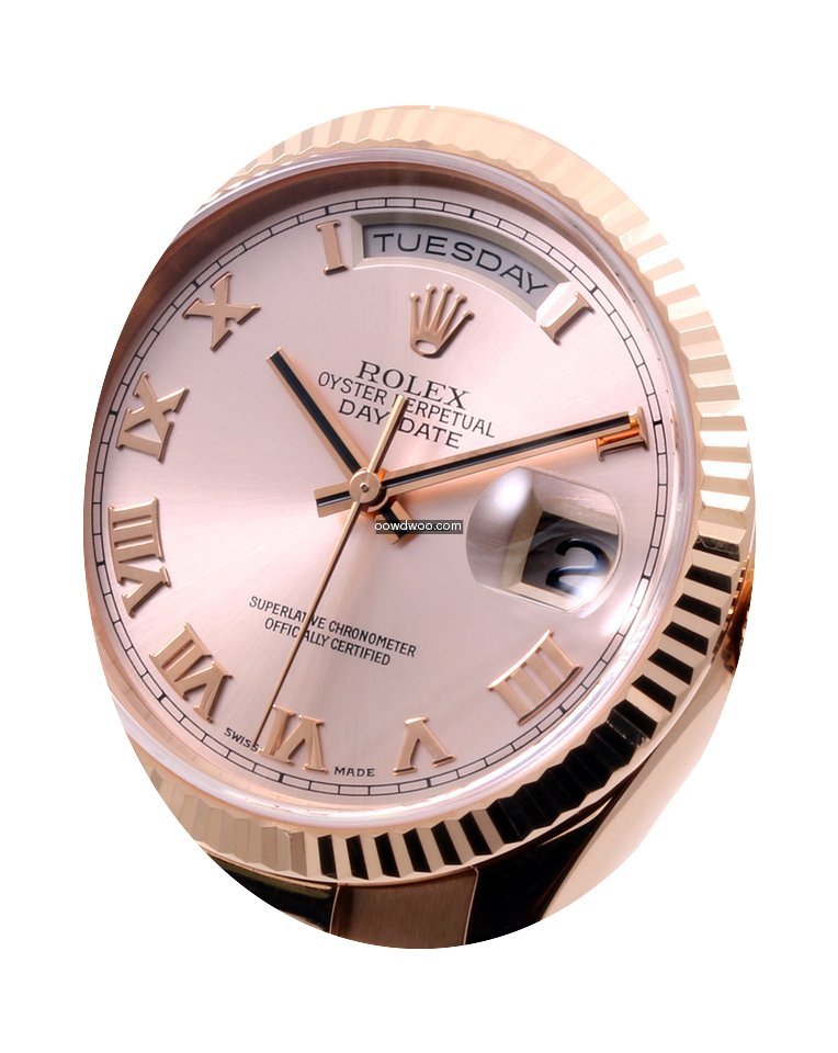 Rolex 18k Rose Gold President Roman Dial...