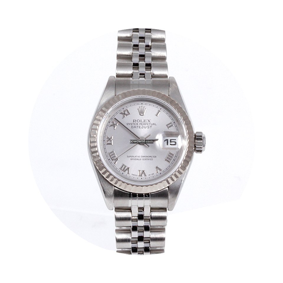 Rolex ladies 69174 Datejust - Silver Rom...