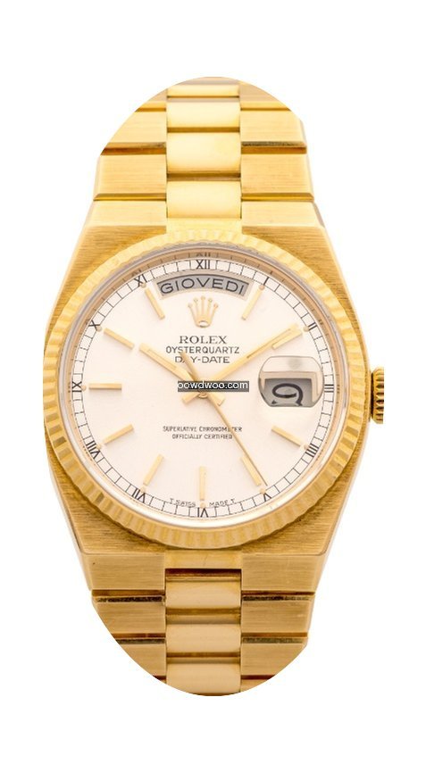 Rolex Day-Date 19018 B&P Oysterquartz 19...