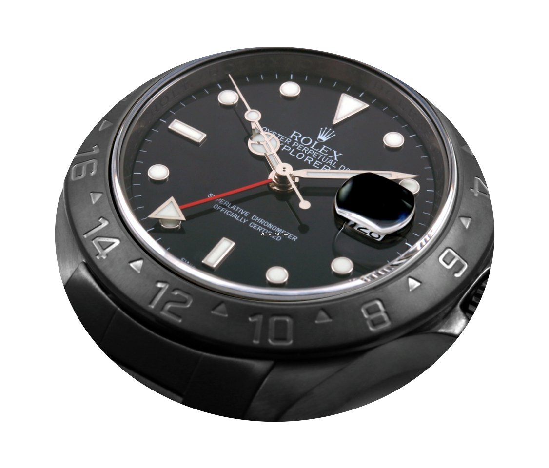 Rolex PVD/DLC Explorer ll 40mm Black Dia...