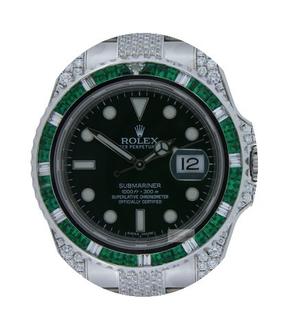 Rolex Submariner Hulk Diamond and Emeral...