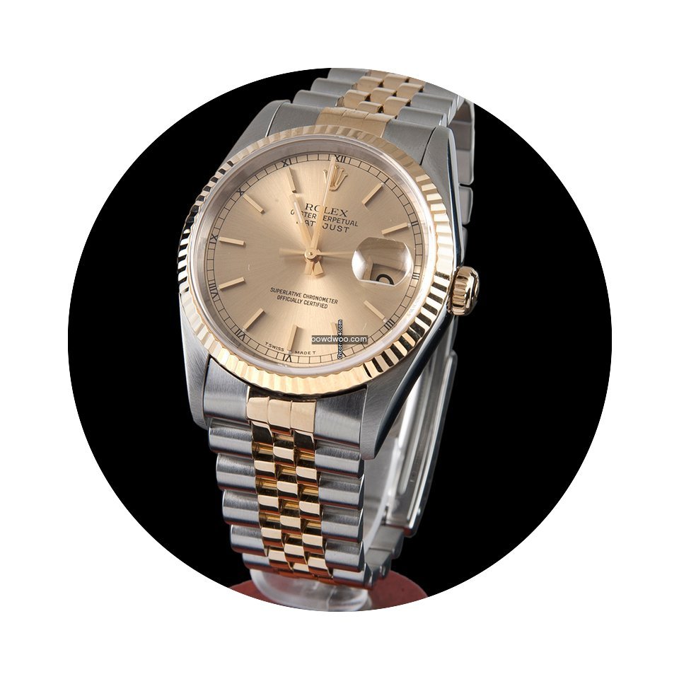 Rolex datejust jubile steel and gold men...