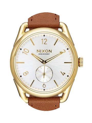 Nixon A459-2227 C39 Leather Gold Saddle ...