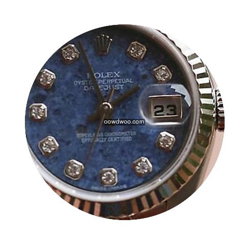 Rolex Ladies Datejust White Gold Bezel S...