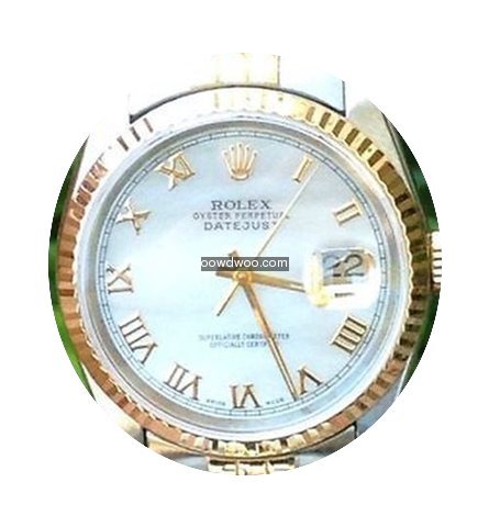 Rolex Mens 36mm Datejust 2tone 18k Stain...