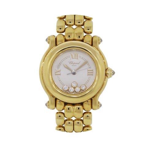 Chopard Happy Sport 18k Gold Diamond Wat...