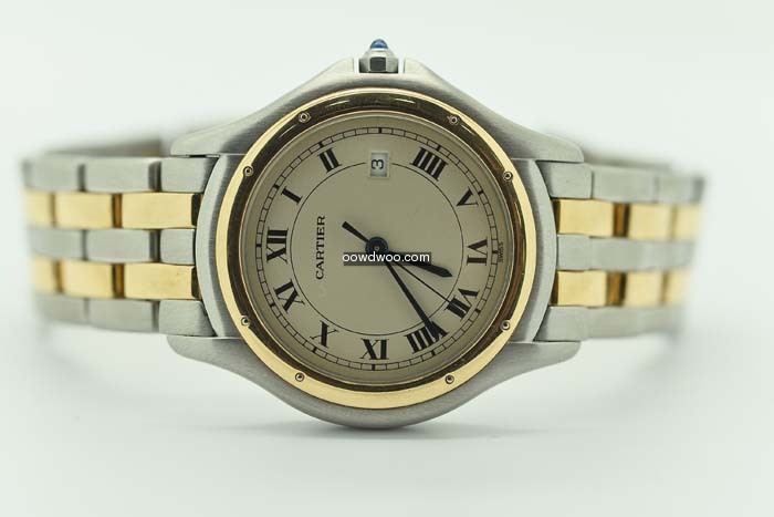 CARTIER COUGAR 33MM MIDSIZE 18K GOLD & S...
