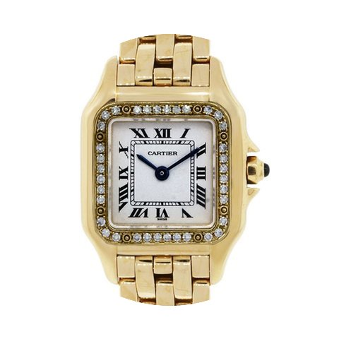 Cartier Panther 18k Gold Diamond Bezel D...