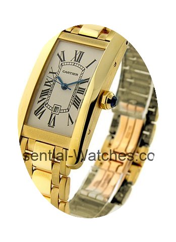 Cartier Mid Size Tank Americaine Yellow...