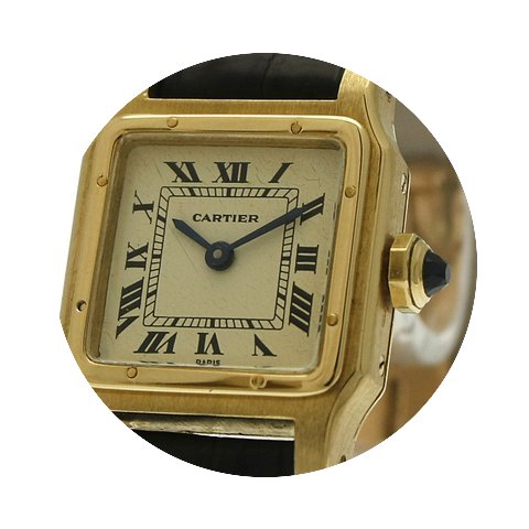 Cartier Handaufzug 18K.Gold-Gehäuse Fal...