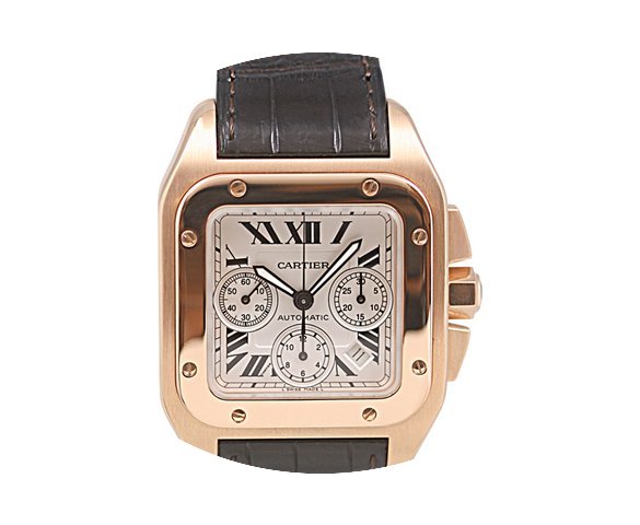 Cartier Santos 100 Rose Gold Chrono...
