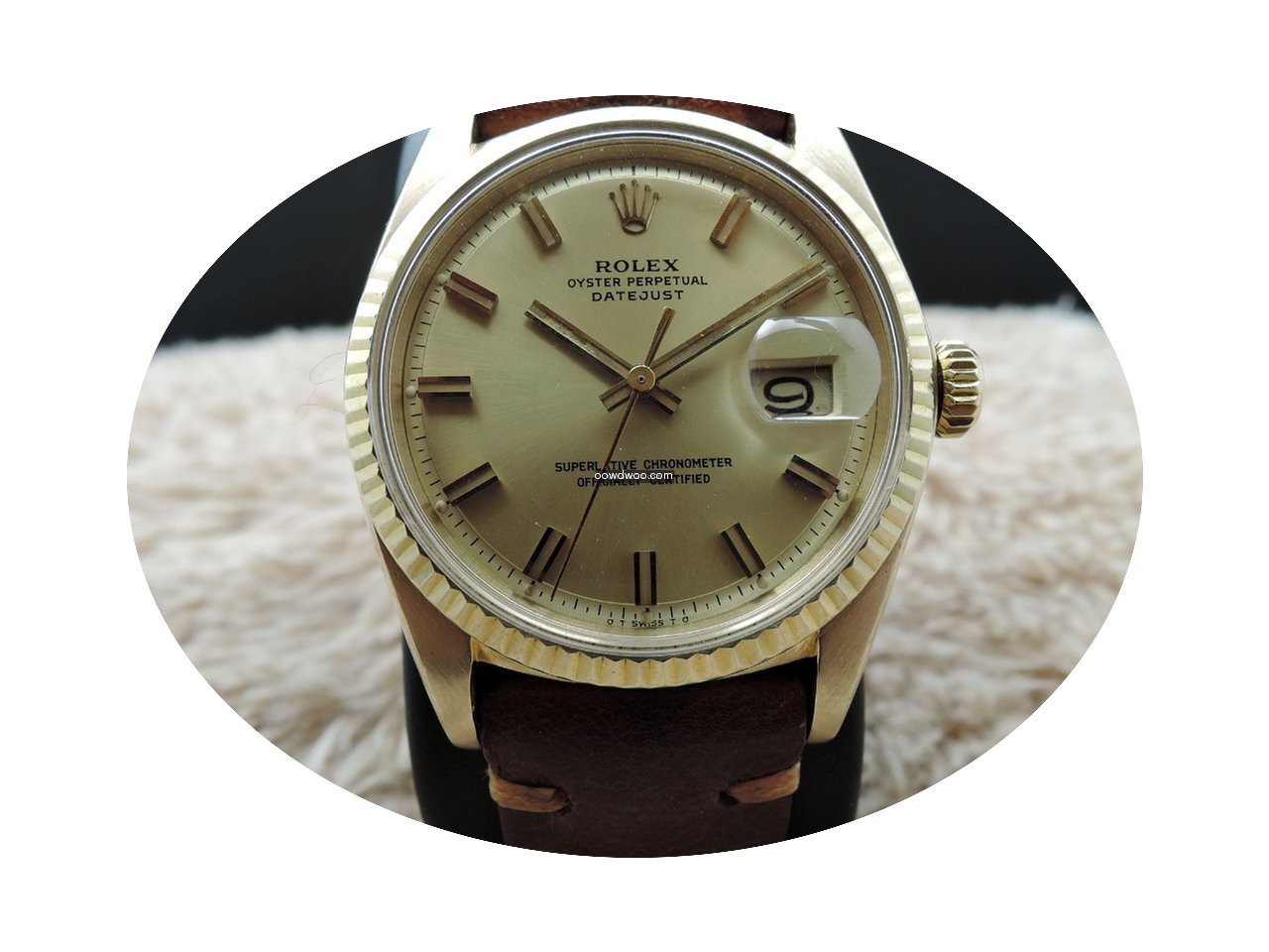 Rolex DATEJUST 1601 18K YG with Original...