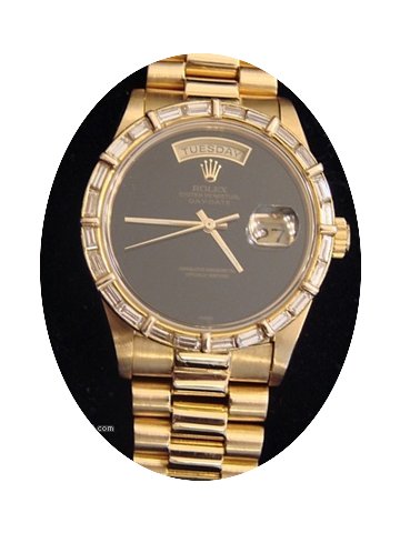 Rolex 18k Gold Day-date President Black ...