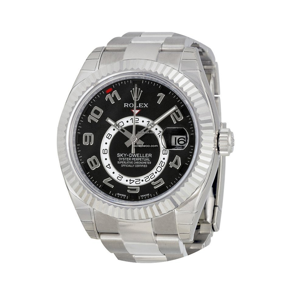 Rolex SKY - DWELLER WHITE GOLD BLACK DIA...