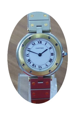 Cartier Santos Vendome Stahl / Gold unge...
