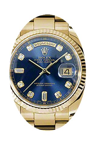 Rolex Day-Date 36 118238-BLUDFO Blue Dia...