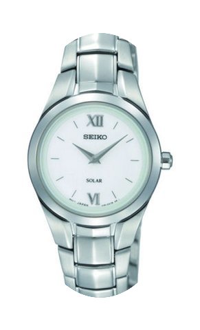 Seiko Quarz Solar Damenuhr mit Edelstahl...