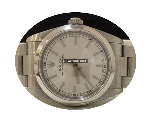 Rolex Oyster Perpetual Midsize Silve Dia...
