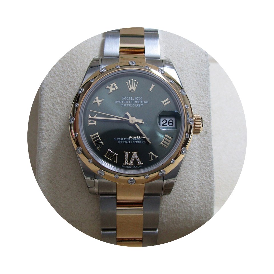 Rolex Lady-Datejust 31 18K/SS Domed Diam...