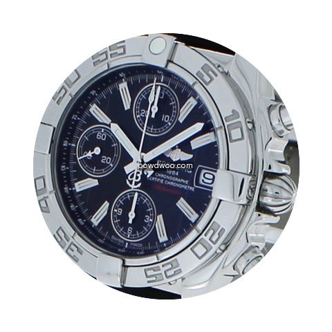 Breitling Chrono Cockpit Stahl/Leder Ref...