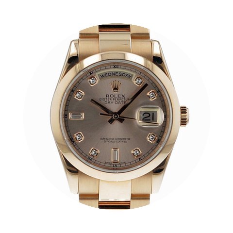 Rolex Day-Date Everose gold/ Diamonds...