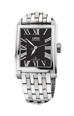 Oris Rectangular 30x44 Date, Roman, Blac...