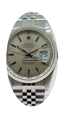 Rolex 16234 Datejust Silver...