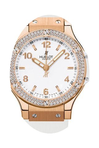 Hublot Big Bang 38mm Quartz Gold White D...