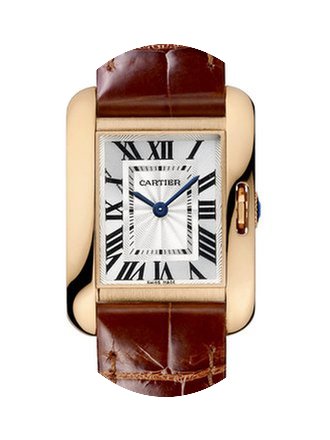 Cartier Tank Anglaise Silver Dial 18K So...