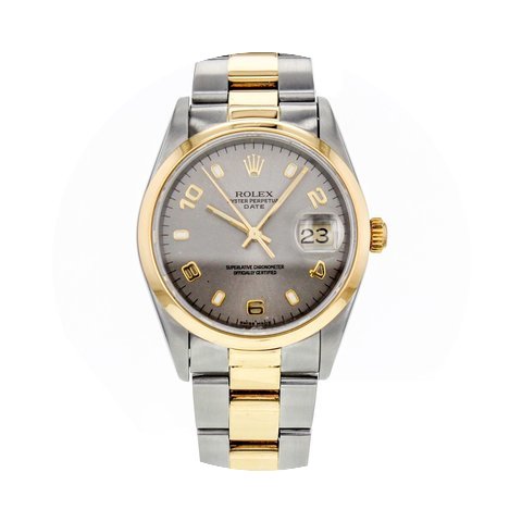 Rolex Date 34mm 15203 18k Gold & Ste...