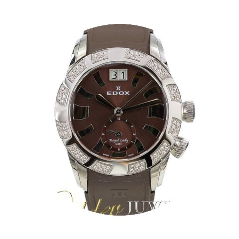 Edox Royal Lady Big Date GMT Diamonds Ch...