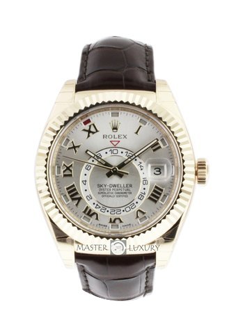 Rolex 326138 Sky-Dweller Yellow Gold Sil...