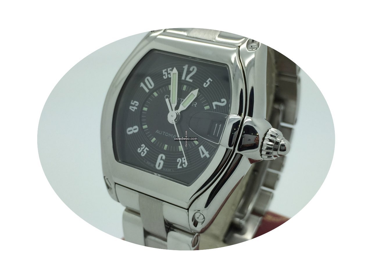 Cartier Roadster Stainless Steel Black D...