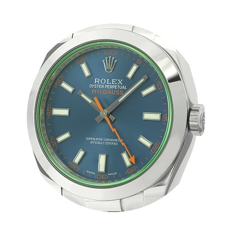 Rolex Milgauss Stainless Steel 40mm Gree...