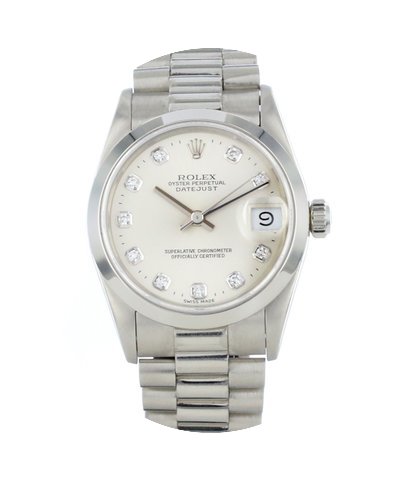 Rolex Midsize DateJust 68246 Platinum...