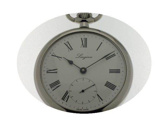 Longines orologio tasca acciaio carica m...