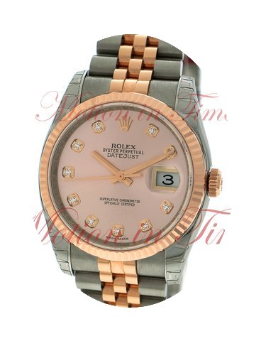 Rolex Datejust 36mm, Pink Champagne Diam...