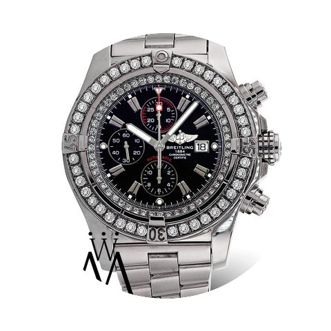 Breitling Super Avenger A13370 Black Dia...
