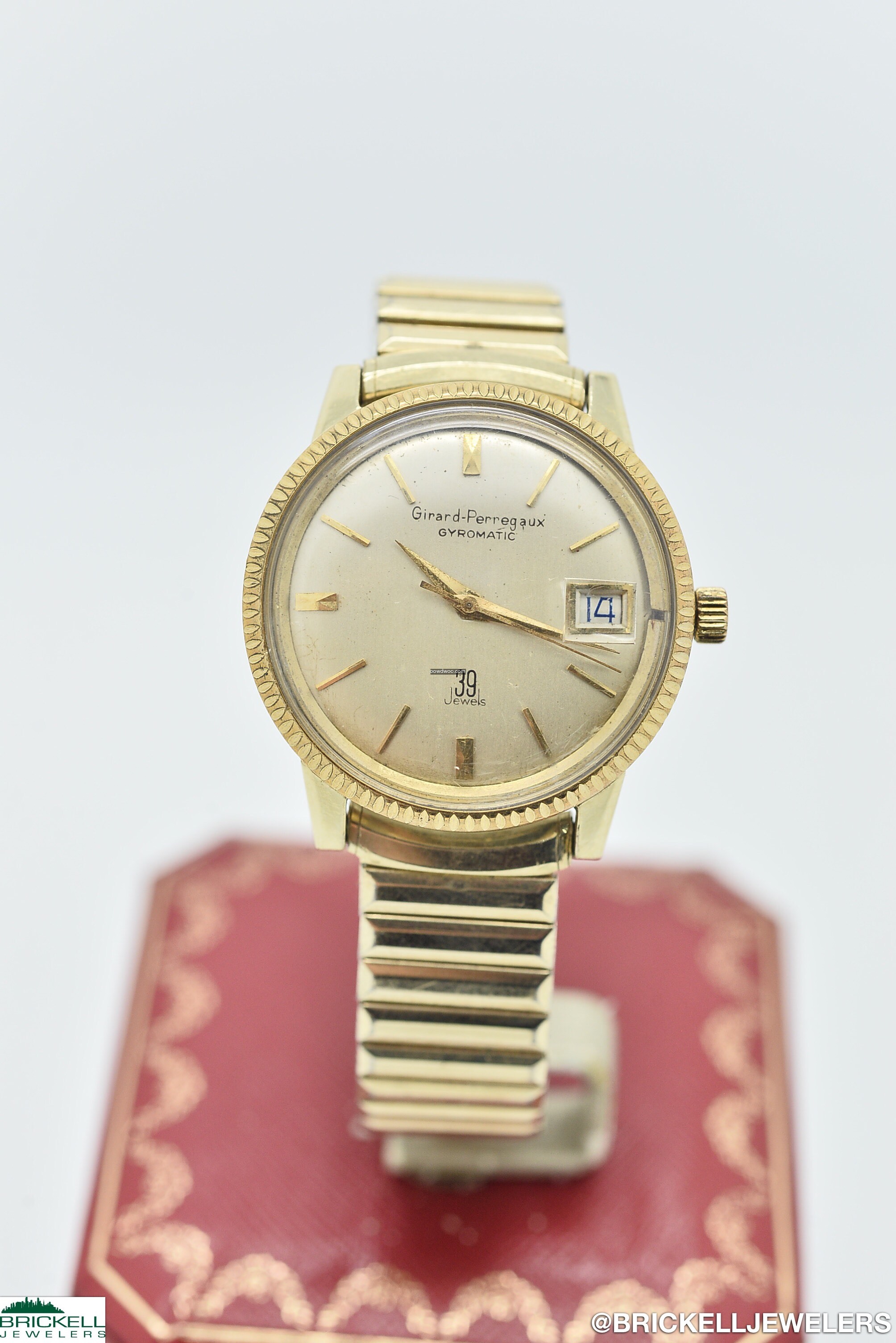 GIRARD-PERREGAUX GYROMATIC vintage SILVE...