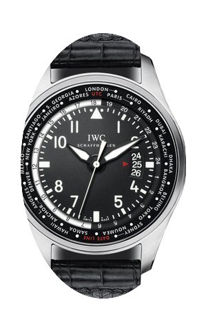 IWC Pilot's Worldtimer, Black Dial -Stai...