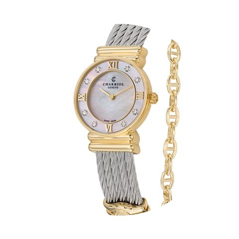 Charriol St Tropez Mother of Pearl Diamo...