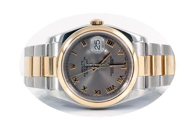 Rolex Mens 18k/SS 116203 Datejust - Slat...