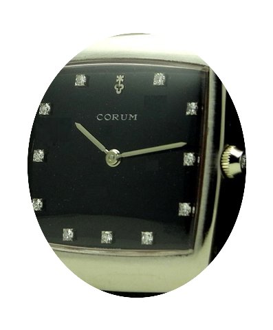 Corum Buckingham, 18 kt white gold, diam...